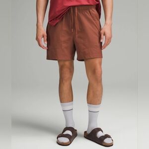 Lululemon Men's Large 6" Bowline Shorts Ripstop Ancient Copper Stretchy Waist